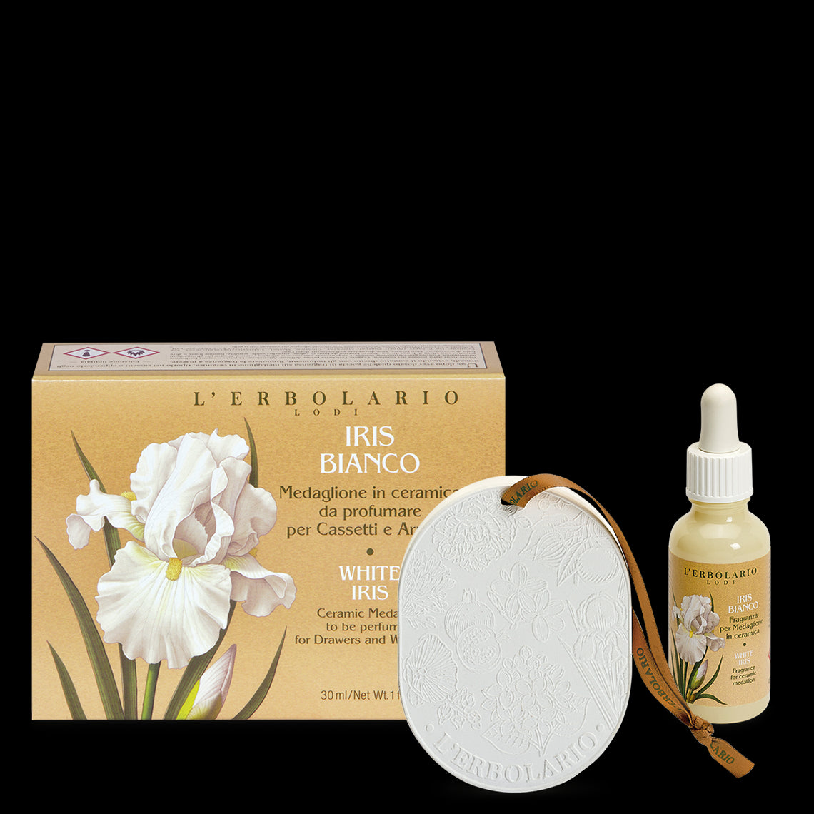 Iris Bianco Medaglione per cassetti e armadi