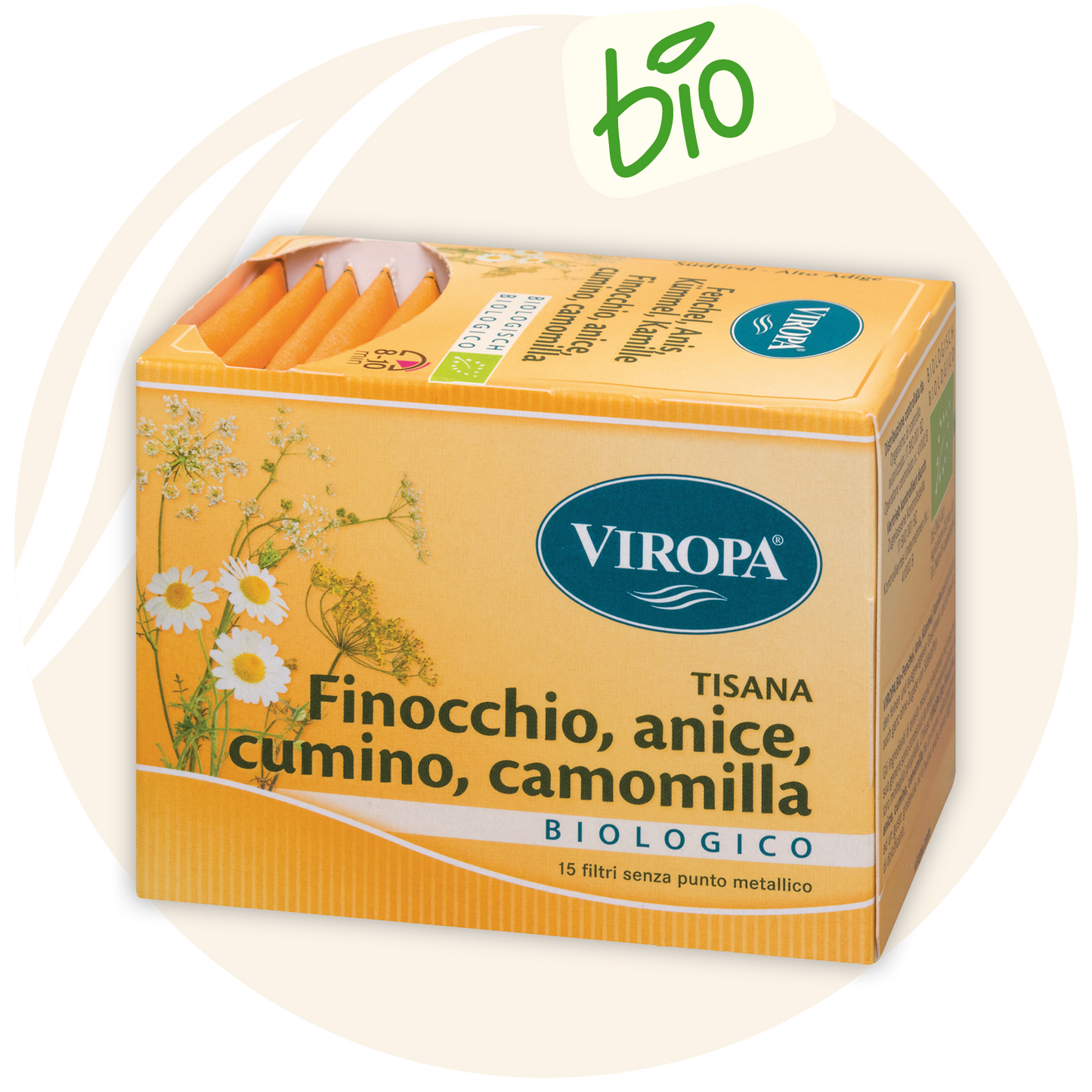 Tisana Finocchio, Anice, Cumino, Camomilla