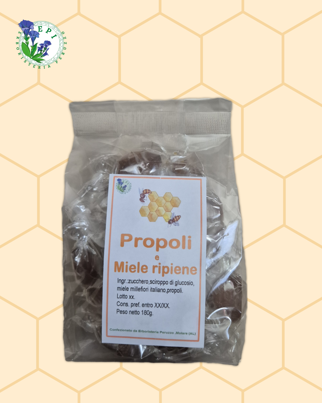 Caramelle Propoli e Miele ripiene