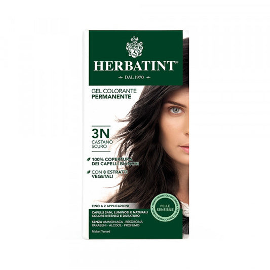 Gel colorante permanente Herbatint 3N (castano scuro (150 ml)